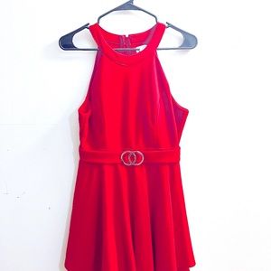 A mini red dress from Macy's